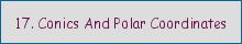 17. Conics and polar coordinates